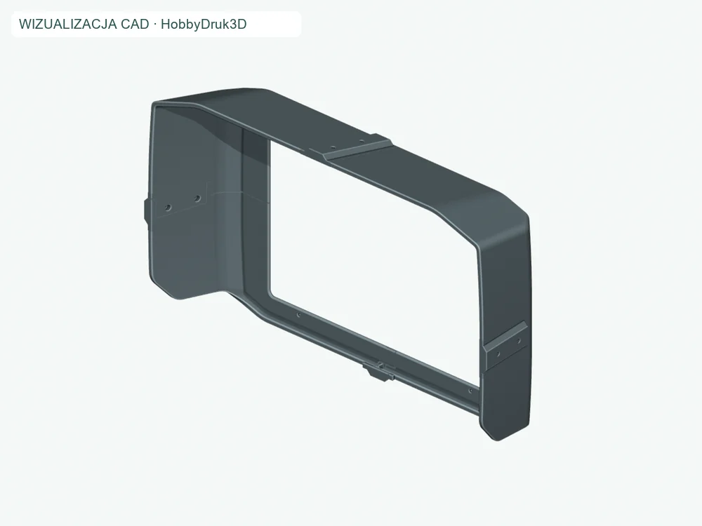 Osłona przeciwsłoneczna Garmin ECHOMAP Ultra 2 122sv / 126sv — wizualizacja CAD